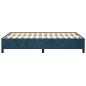 Preview: Bettgestell ohne Matratze Dunkelblau 120x190 cm Samt