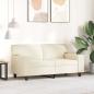 Preview: 2-Sitzer-Sofa Creme 120 cm Kunstleder