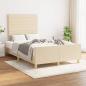 Preview: ARDEBO.de - Bettgestell ohne Matratze Creme 120x190 cm Stoff