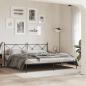 Preview: ARDEBO.de - Bettgestell mit Kopfteil Metall Schwarz 193x203 cm