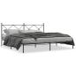 Preview: Bettgestell mit Kopfteil Metall Schwarz 193x203 cm