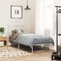 Preview: ARDEBO.de - Metallbett ohne Matratze mit Kopfteil Weiß 75x190 cm