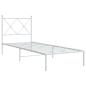 Preview: Metallbett ohne Matratze mit Kopfteil Weiß 75x190 cm