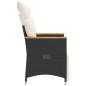 Preview: Gartensessel mit Kissen 2 Stk. Verstellbar Schwarz Poly Rattan