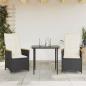 Preview: Gartensessel mit Kissen 2 Stk. Verstellbar Schwarz Poly Rattan