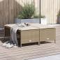 Preview: ARDEBO.de - Gartenhocker mit Kissen 4 Stk. Beige Poly Rattan