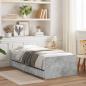 Preview: ARDEBO.de - Bett mit Schubladen Betongrau 75x190 cm