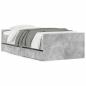 Preview: Bett mit Schubladen Betongrau 75x190 cm