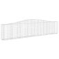 Preview: Gabionen mit Hochbogen 6 Stk. 400x30x80/100cm Verzinktes Eisen