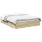 Preview: Bettgestell mit Schubladen Sonoma-Eiche 120x190cm Holzwerkstoff
