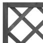 Preview: Pflanzkübel mit Spalier Schwarz 70x30x135 cm Massivholz Tanne