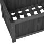 Preview: Pflanzkübel mit Spalier Schwarz 70x30x135 cm Massivholz Tanne