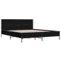 Preview: Bettgestell Schwarz 140x190 cm Holzwerkstoff und Metall