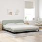 Preview: Bett mit Matratze "Dover" Hellgrau 200x200 cm Samt