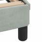 Preview: Bett mit Matratze "Dover" Hellgrau 200x200 cm Samt