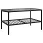 Preview: 4-tlg. Garten-Sofagarnitur mit Kissen Schwarz Poly Rattan