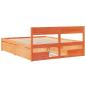 Preview: Massivholzbett ohne Matratze Wachsbraun 140x200 cm Kiefernholz