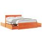 Preview: Massivholzbett ohne Matratze Wachsbraun 135x190 cm Kiefernholz