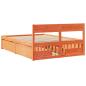 Preview: Massivholzbett ohne Matratze Wachsbraun 135x190 cm Kiefernholz