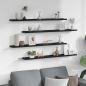 Preview: Wandregale 4 Stk. Schwarz 100x9x3 cm