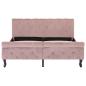 Preview: Bettgestell Rosa Samt 140x200 cm