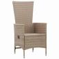 Preview: Gartenst?hle 2 Stk. mit Auflagen Poly Rattan Beige