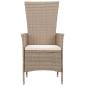 Preview: Gartenst?hle 2 Stk. mit Auflagen Poly Rattan Beige
