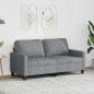 Preview: ARDEBO.de - 2-Sitzer-Sofa Hellgrau 140 cm Stoff