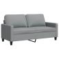 Preview: 2-Sitzer-Sofa Hellgrau 140 cm Stoff