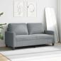 Preview: 2-Sitzer-Sofa Hellgrau 140 cm Stoff