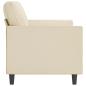 Preview: 2-Sitzer-Sofa Creme 140 cm Kunstleder