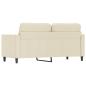 Preview: 2-Sitzer-Sofa Creme 140 cm Kunstleder