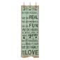 Preview: Wandgarderobe mit 6 Haken 120x40 cm HAPPY LOVE