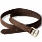 Preview: Pferdereiten Sattelset 17,5" echtes Leder braun 12 cm