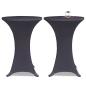 Preview: ARDEBO.de - Tischhusse Stretchhusse 2 Stk 80 cm Anthrazit