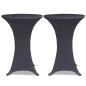 Preview: Tischhusse Stretchhusse 2 Stk 80 cm Anthrazit