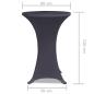 Preview: Tischhusse Stretchhusse 2 Stk 80 cm Anthrazit