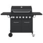 Preview: Gasgrill mit 7 Flammen Schwarz Pulverbeschichteter Stahl