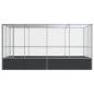 Preview: Voliere mit Erweiterung Silber 418 x 207 x 212 cm Stahl