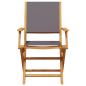 Preview: 3-tlg. Bistro-Set Anthrazit Stoff und Massivholz