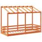 Preview: Kinderbett mit Dach Wachsbraun 75x190 cm Massivholz Kiefer