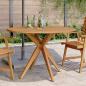 Preview: ARDEBO.de - Gartentisch Rund Ø110x75 cm Massivholz Akazie
