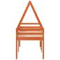 Preview: Hochbett mit Dach Wachsbraun 90x200 cm Massivholz Kiefer