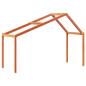 Preview: Hochbett mit Dach Wachsbraun 75x190 cm Massivholz Kiefer