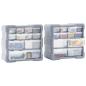 Preview: Multi-Schubladen-Organizer 2 Stk. 12 Schubladen 26,5x16x26 cm