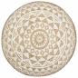 Preview: Handgefertigter Sitzpuff Weiß 45x30 cm Jute