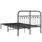 Preview: Bettgestell mit Kopfteil Metall Schwarz 120x190 cm