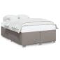 Preview: Bettgestell ohne Matratze Taupe 160x200 cm Stoff