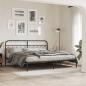 Preview: ARDEBO.de - Bettgestell mit Kopfteil Metall Schwarz 200x200 cm
