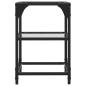 Preview: Couchtisch mit Glasplatte Transparent 30x30x45 cm Stahl